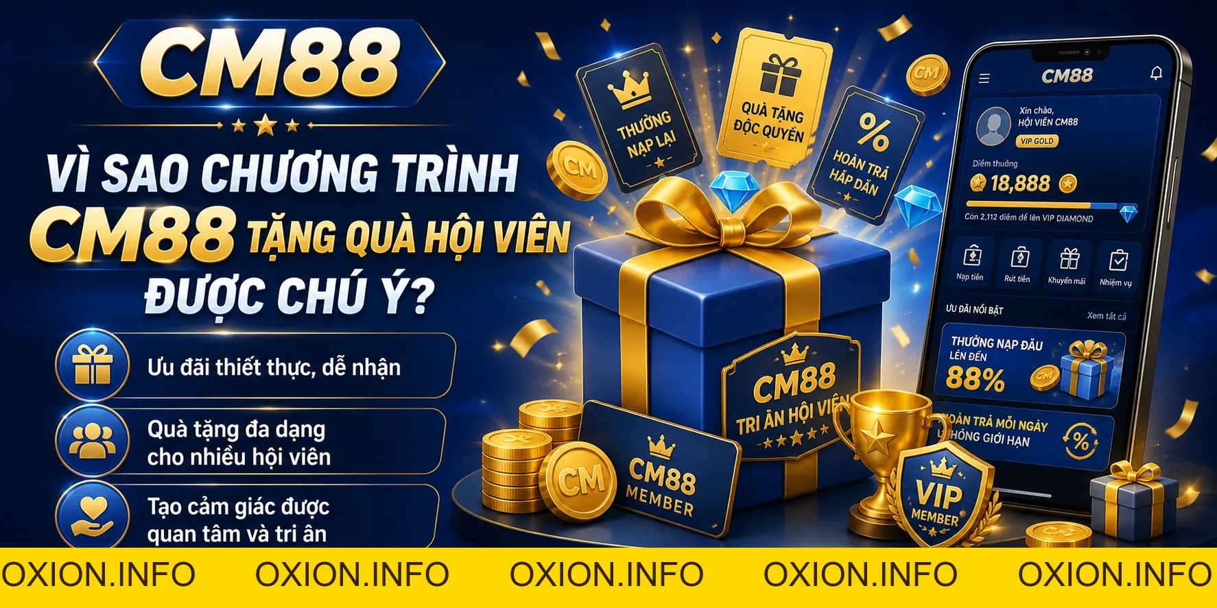 CM88 Tặng Quà Hội Viên: Chương Trình Tri Ân Và Quyền Lợi - OXION.INFO
